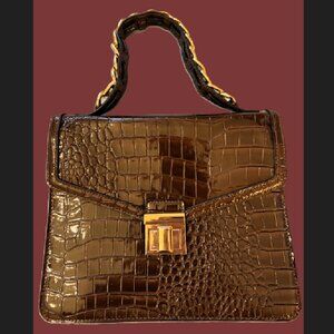 Ladies 'CATO' TOP HANDLE Brown Vintage Purse